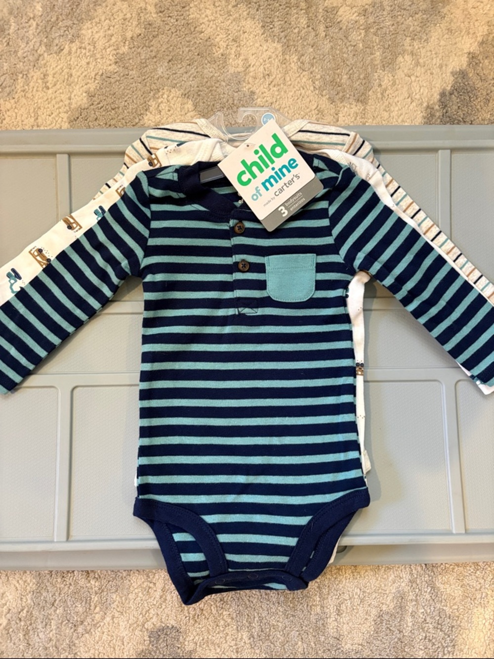 Baby Long-Sleeve Bodysuits (3-Pack)